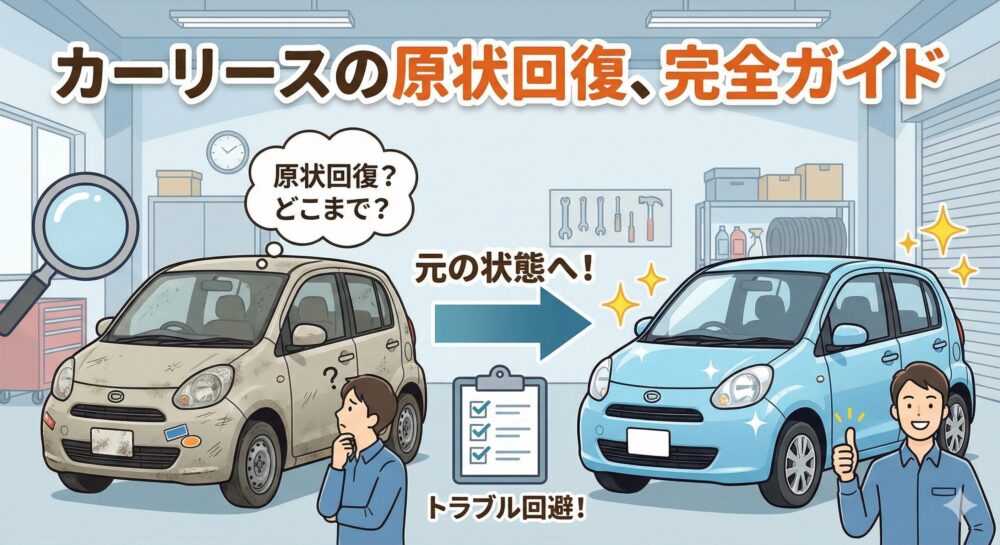 カーリースの原状回復はどこまで必要？返却時の費用や傷の許容範囲を徹底解説