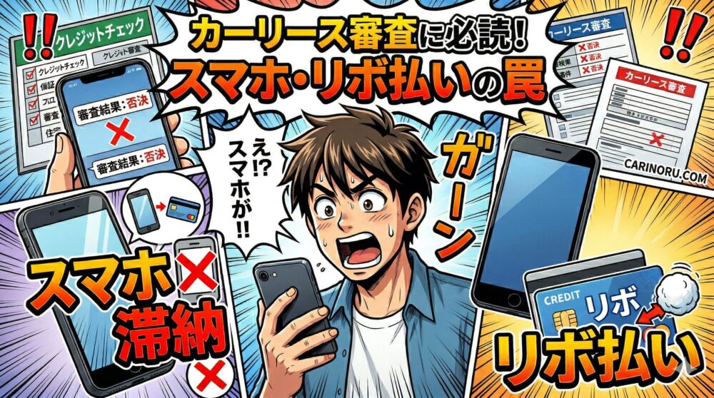 【審査の真実】スマホ滞納・リボ払いがカーリース審査に与える影響とブラックリストでも通る自社リースという選択