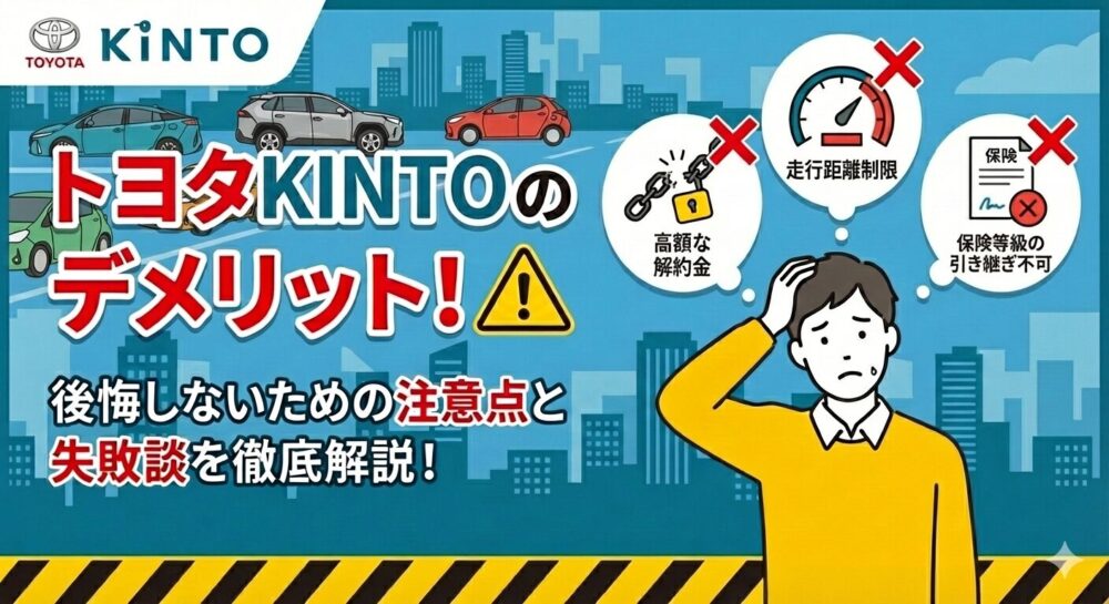 KINTOのデメリットは「やばい」？失敗しないための損益分岐点とメリットを徹底検証【完全保存版】